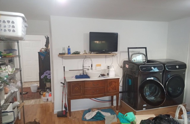Large room with King bed in owners' house.