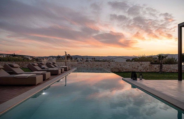 Lavish Crete Villa | Villa Opera | Private Heated Pool | Wellness Facilities & Gym | Outdoor Shaded Dining Area & BBQ | Direct Access to the Beach | 4 Bedrooms | Chania