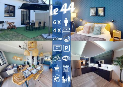 Le 44 - Maison familiale - Grand confort - 700m Plages
