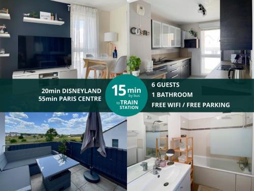 Le Chanteloupien - Appartement pour 6 proche Disneyland Paris