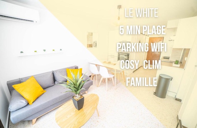 LE WHITE - CLIM PARKING WIFI 5min PLAGE NEUF 6MAX -TOP PROS SERVICESConciergerie