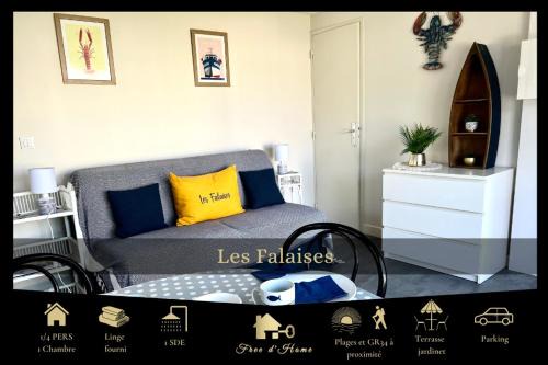 Les Falaises, cozy and functional 2-room, Beaches, GR34