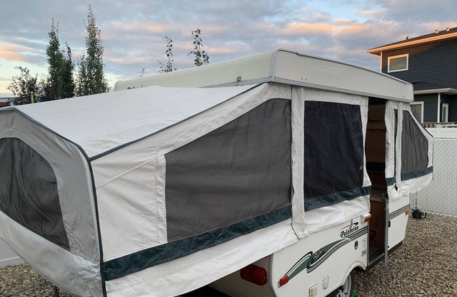 Lets Go Camping Easy Pull Luxury Tent Trailer.