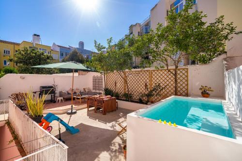 Lisbon Design Flat, Luxury, 7 People, Pool & Garden