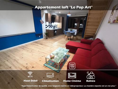 Loft Le Pop Art-Balneo-Cinéma-Clim