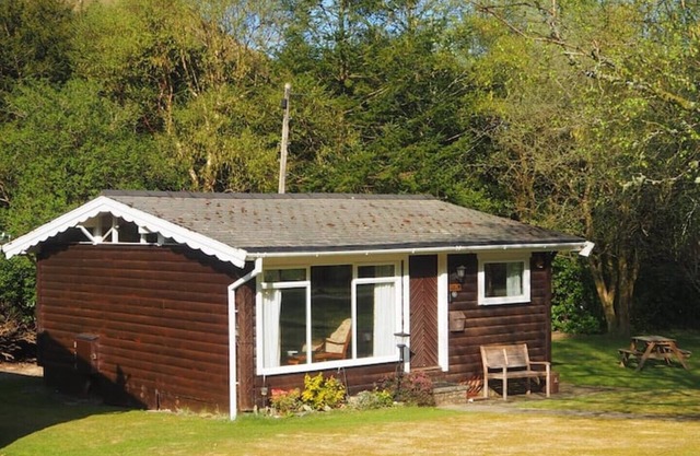 Log cabin in stunning southern Snowdonia woodland.