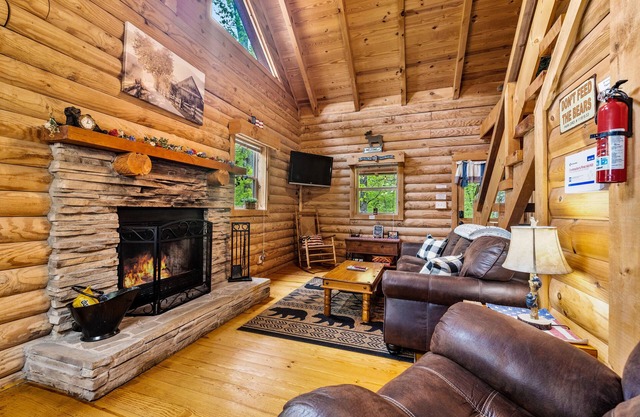Log Cabin near UTK, FP, Hot tub, Arcade, Fishing, Trails, Wildlife, Pets OK