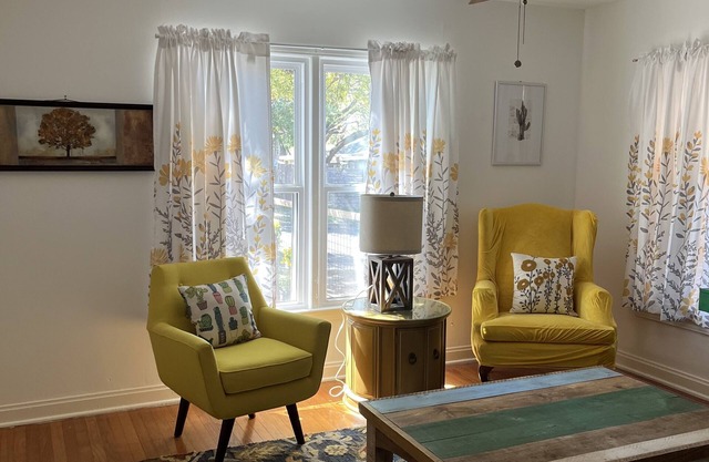 Long stay, comfortable, centrally located, off street parking, and fenced yards