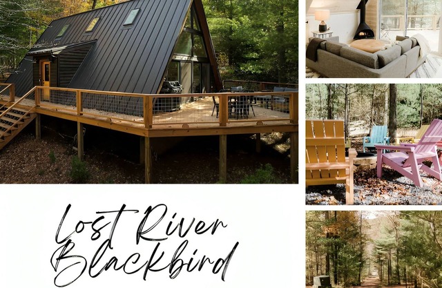 Lost River Blackbird A-Frame Cabin: hot tub + wifi