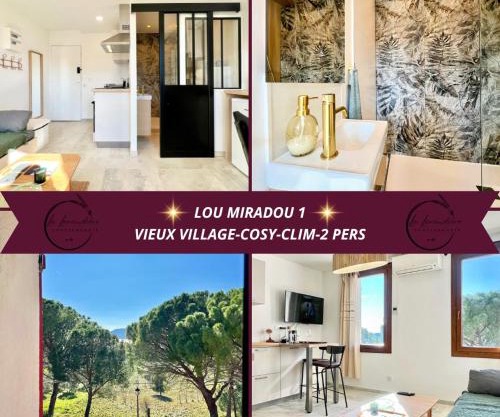 Lou Miradou 1 - Vieux village médiéval, Cosy, Clim, 2 personnes