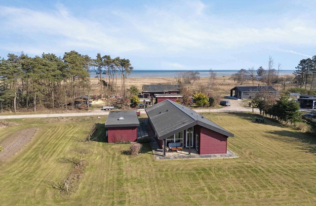 Lovely bright house near the beach in nature.