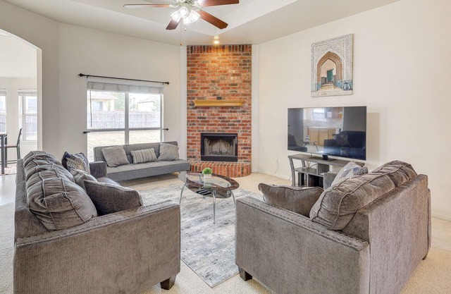Lovely Killeen Retreat w/ Brick Fireplace!