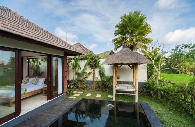 Preciosa villa con piscina privada con vistas a los impresionantes arrozales