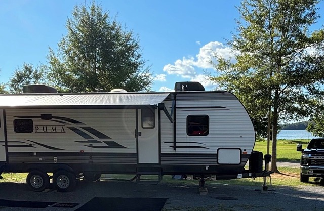 Lovely RV on a secluded and fenced lot. We offer a lot of amenities and add ons