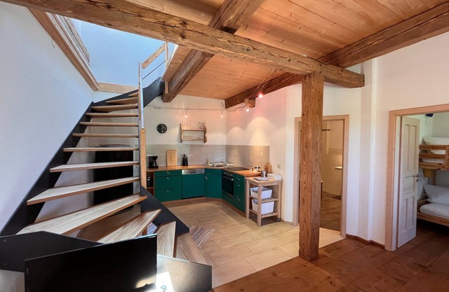 Ludwig maisonette for 2-6 people on the upper floor, 100 sqm, 3 bedrooms, 1 kitchen/living room, shared balcony