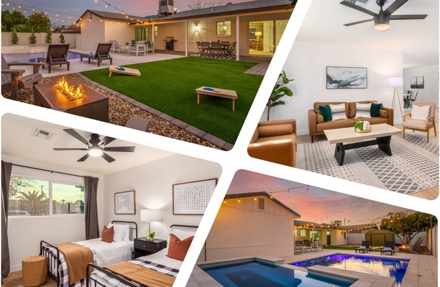 Lux Scottsdale Oasis Heated Pool & Spa + Fire Pit