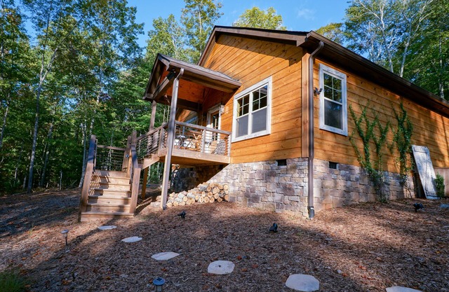 Luxe Cabin Retreat HotTub 20 min Blue Ridge Vineyards Games Firepit Pets