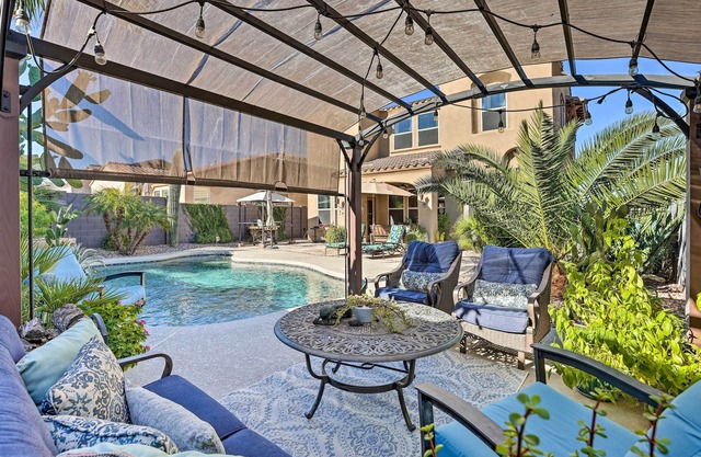 Luxe Goodyear Home w/ Serene Backyard & Game Room