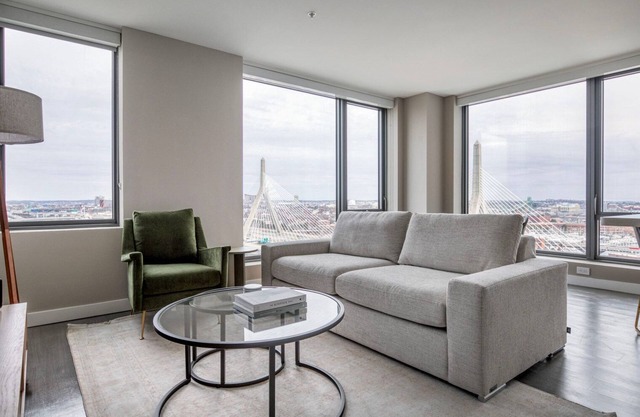 Luxe North Station 2BR w/ Gym & W/D, walk to T & Shops, by Blueground