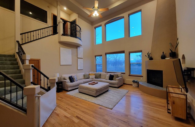 Luxurious 4-bedroom farmhouse with pool and upscale amenities located in Mesilla