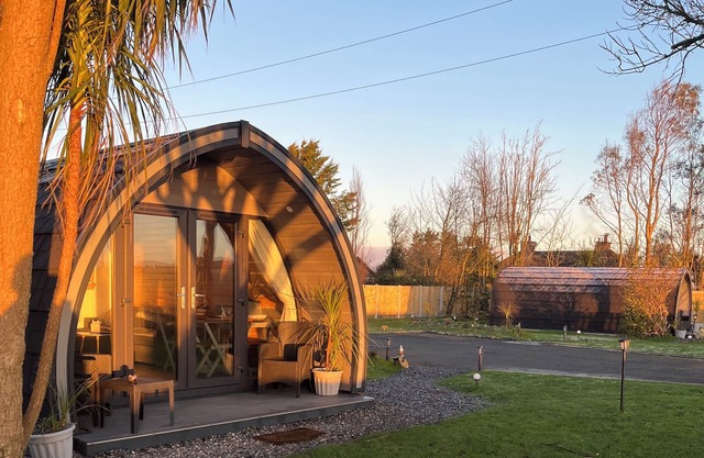 Luxurious Glamping Pod on the Copper Coast with sauna barrel access.
