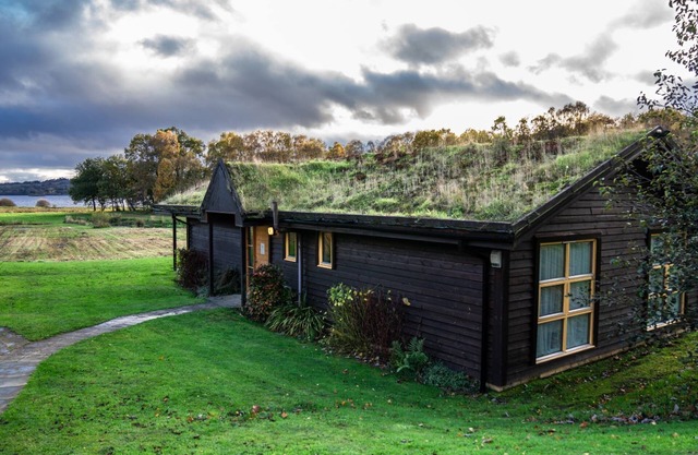 Luxury chalet with hot tub and loch views