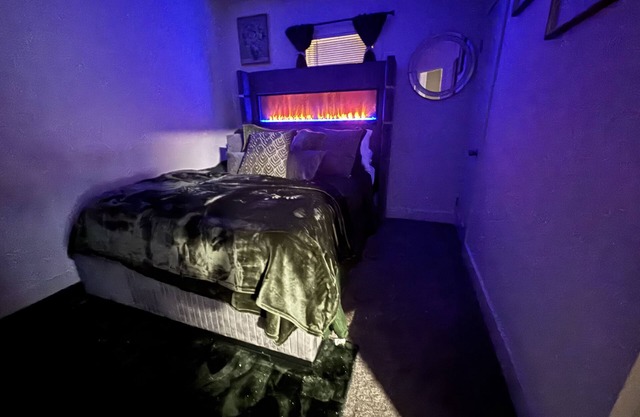 Luxury Comfort: King Size Bed , LED Massage Sofas , Cozy FirePit & Gazebo