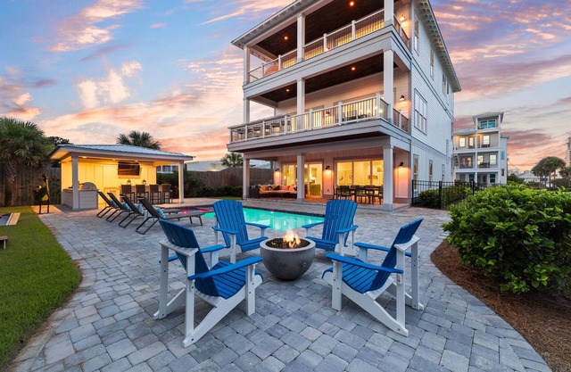 Luxury Home with Private Beach Access a Private Pool, Golf Cart and More!