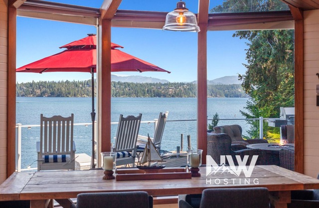 Luxury Lakefront Property—Private Dock, Boat Slip, Fire Table, Hot Tub, Paddle Boards & More!