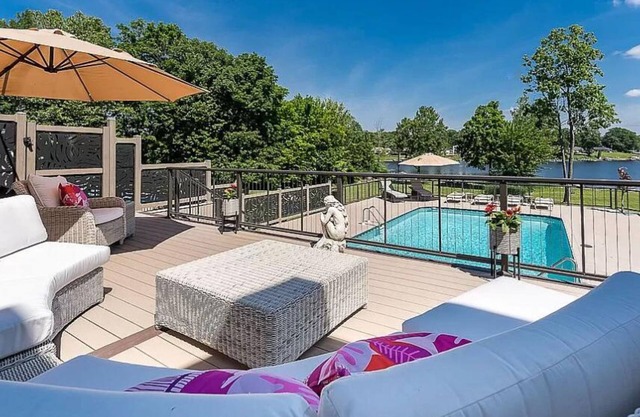 Luxury Lakefront 6-Bed Home in Norton Shores with Pool, Hot Tub, Video Games