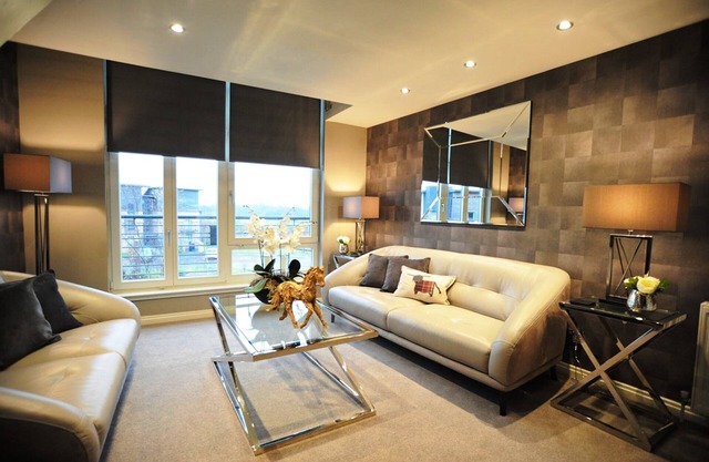 estilo loft de lujo apartamento con vistas a río Forth, y la ciudad de Stirling