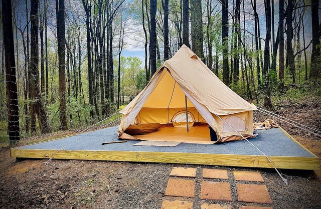 Luxury tent on lowery mill creek