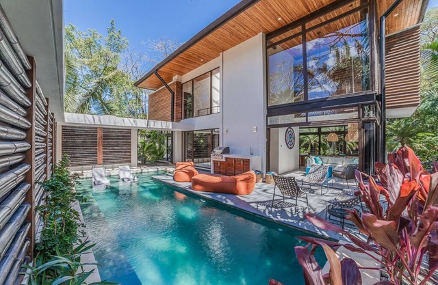 Luxury Tropical Bamboo Villa w/ pool surrounded by jungle & steps from the beach