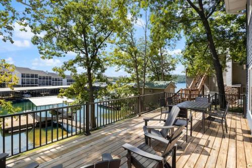 Luxury waterfront lakehouse with private dock views
