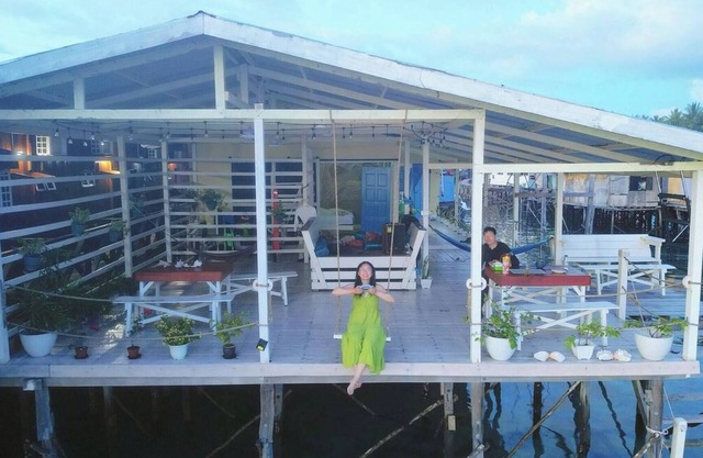 La única casa privada de alquiler sobre el agua de Mabul