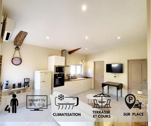 Maison au calme - Clim - Wi-Fi - terrasse et cours