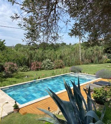 Maisonnette et piscine