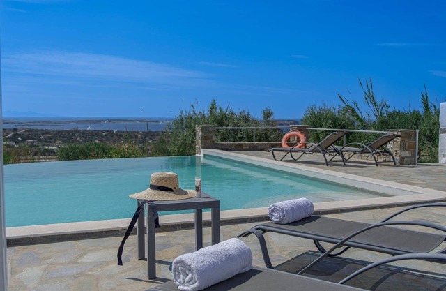 Majestic Paros Villa | Villa Olive Grove | 3 Bedrooms | Private Garden & Infinity Pool with Stunning Sea Views | Agia Irini