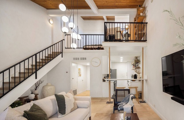 Mediterranean LA Loft with Pool, Fitness Room & Tennis Courts in a Walkable Area