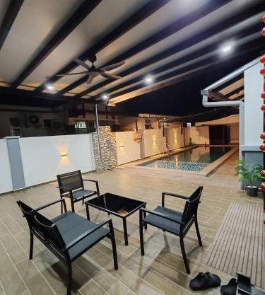 Melaka privatepool bungalow BBQWIFI krubong
