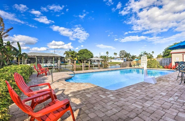 Merritt Island Home on Canal Private Heated Pool!