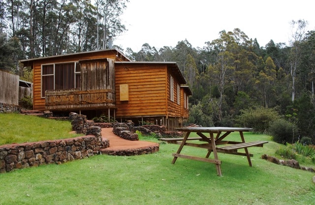 Minnow Cabins solo pacíficamente arbustos