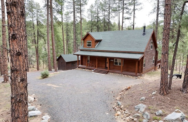 Misty Mountain Chalet- Cabin Pets EV Trails Views 2acres 7000ft elevation
