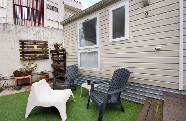 Casa móvil "Villa Granja Sol 2" con jardín compartido y Wi-Fi