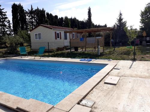 Mobilhome & Piscine - Sud-Alpilles - Oliveraie bio