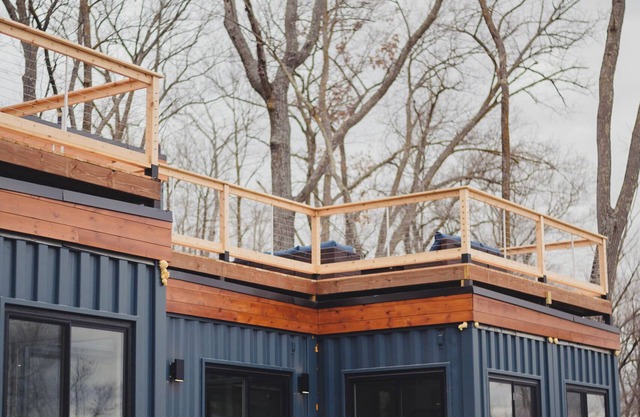 Modern 4-bedroom container home on Long Lake!