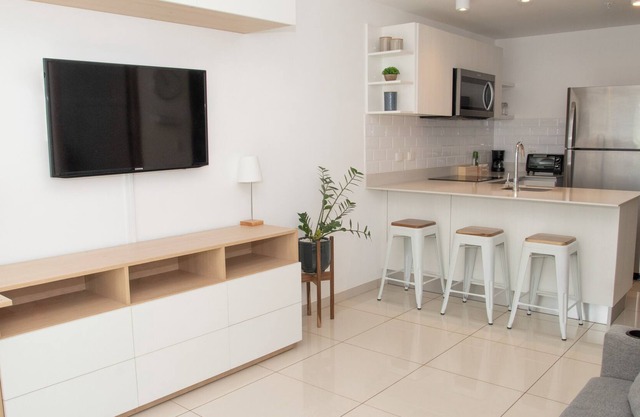 Modern apartment in condominium with pool