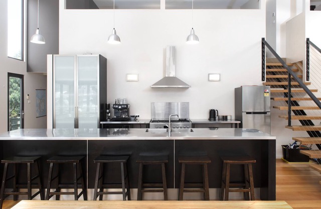 Casa de playa abierta de diseño arquitectónico