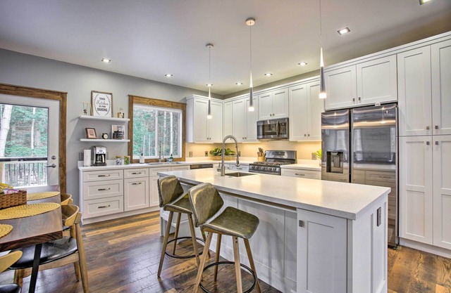 Modern-Chic Interlochen Home w/ Deck & Game Room!
