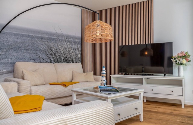 Modern furnished vacation apartment on the pier close to the beach